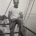 Ovila Paquette, gardien à la station de signaux de Grondines, vers 1960