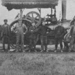 Rouleau à macadam de la compagnie Laganière et Houde, vers 1920