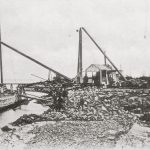 Chargement des voiliers depuis la carrière de Grondines,vers 1900
