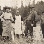Elsie à la pêche sur la rivière Tobique