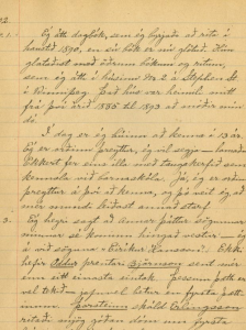 Une page du journal manuscrit de Jóhann Magnús Bjarnason, daté de 1902. La note est écrite en cursive islandaise sur du papier ligné.