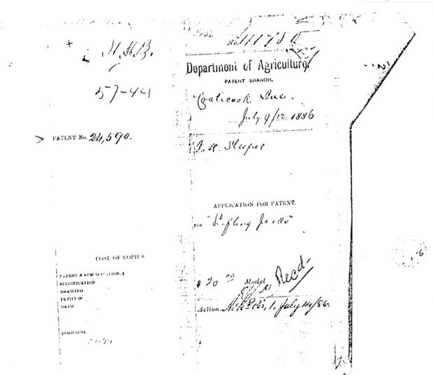 Image noir et blanc présentant la première page d’un document ayant pour entête   «Department of Agriculture».