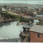 Vue aérienne de la rivière Coaticook