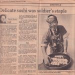 Le délicat sushi était un aliment de base pour un soldat