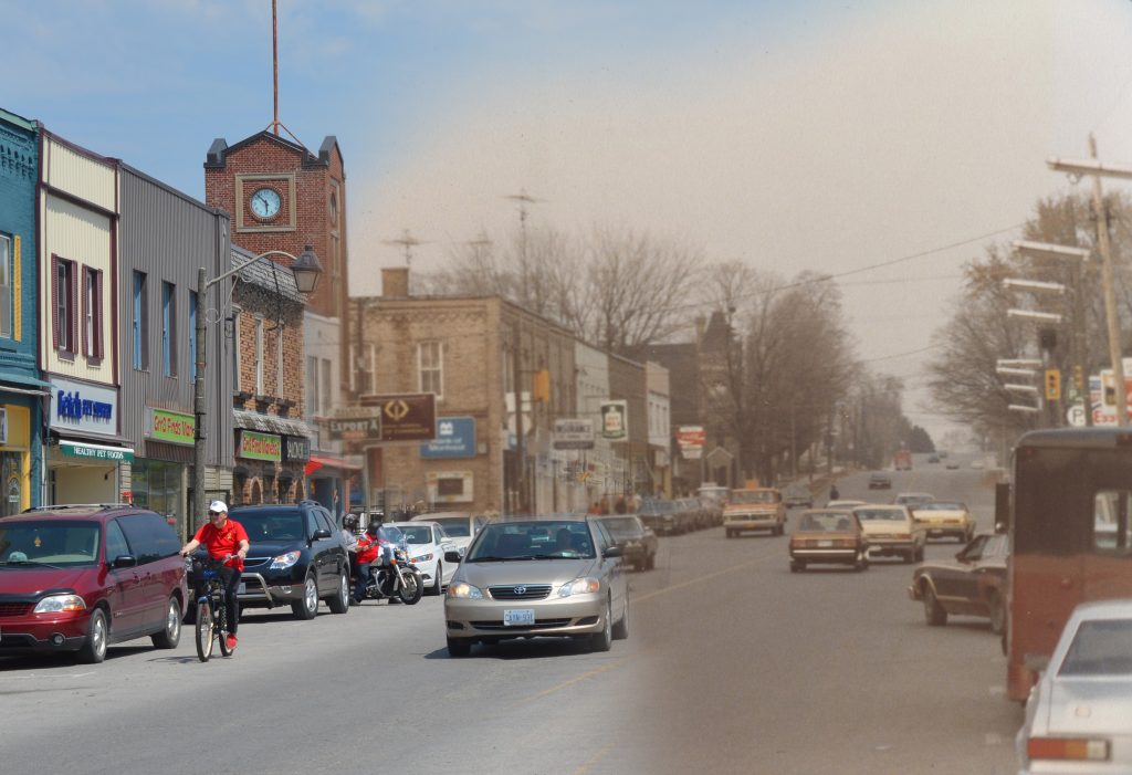 La rue Colborne, à Fenelon Falls, 1978 et 2017 RetroSpectacle des