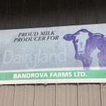 Enseigne de Dairyland chez Bandrova Farms Ltd.