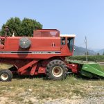 Récolteuse à maïs à la ferme Agassiz
