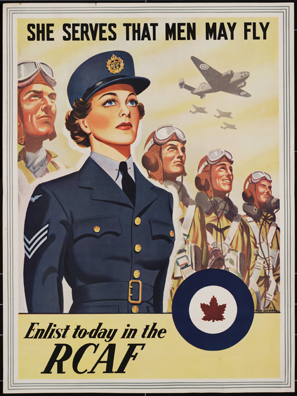 Affiche illustrée de l’ARC mettant en scène 1 femme et 3 hommes portant un équipement de pilote