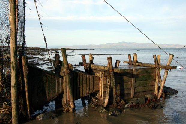 Deux entonnoirs en bois au bout desquels se trouve un gros coffre aussi en bois et dans lequel les anguilles restent captives dans la pêche. Ces entonnoirs sont appelés : ansillon et bourrole. 