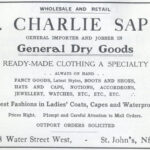 Publicité pour l’entreprise de J. Charlie Sapp à St. John’s