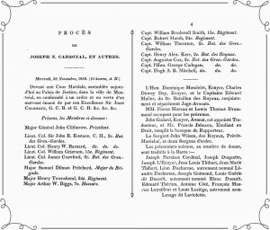 Montage de deux pages des minutes du procès des patriotes en 1839.