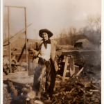 Gertrude Guichon travaillant au ranch Quilchena