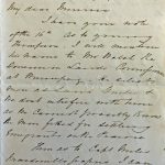 Lettre de Sir John A. Macdonald à sa cousine Minnie, datée de 1884