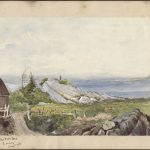 Aquarelle de Lady Agnes Macdonald : « From the Boat house »