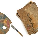 Boîte à couleurs et palette d’artiste de W.A. Goodwin