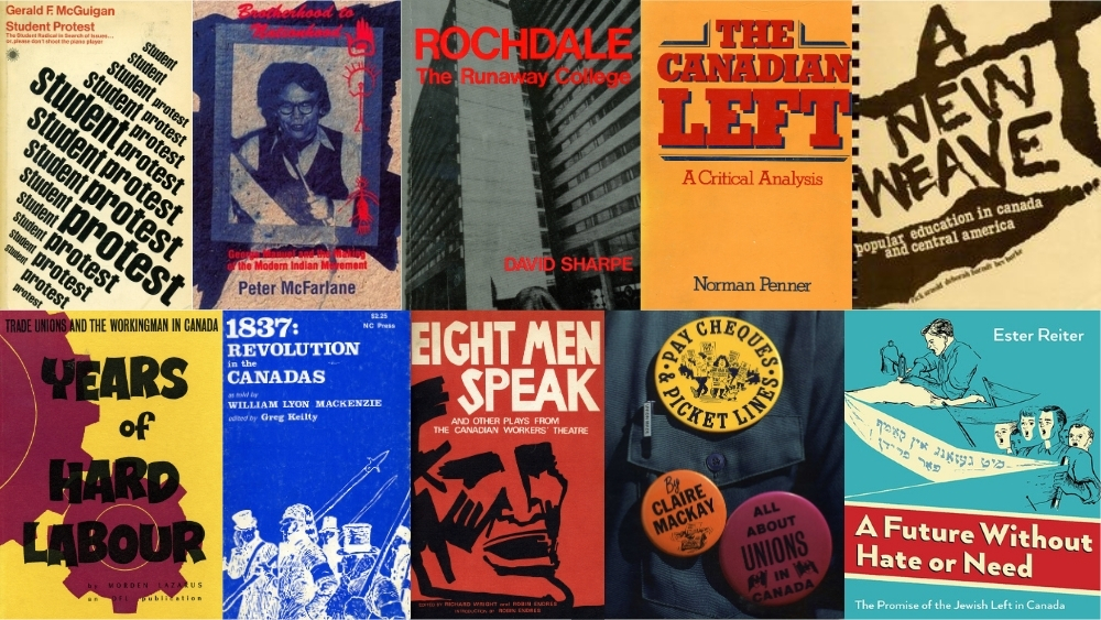 Un collage composé de dix livres