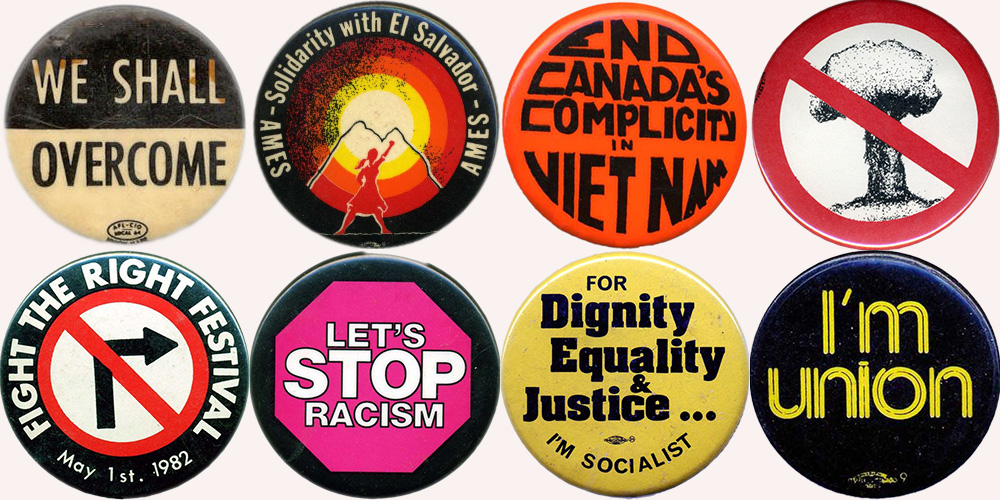 Un collage composé de huit macarons.