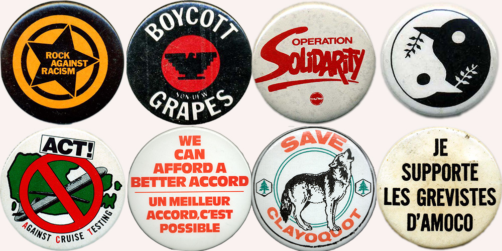 Un collage composé de huit macarons.