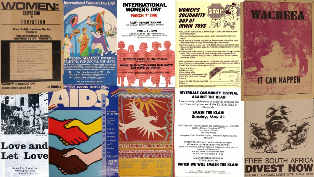 Un collage composé de dix affiches.