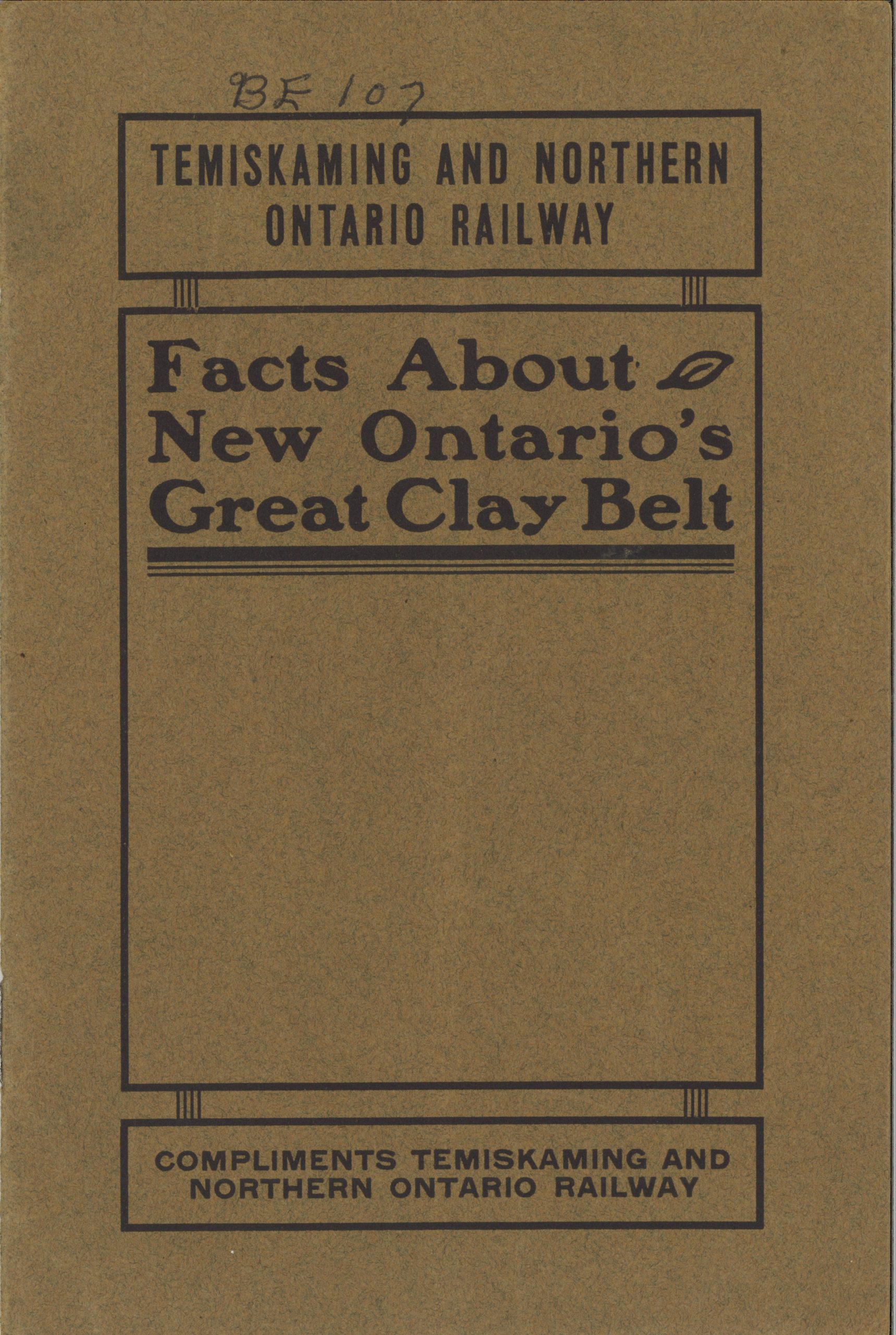 Couverture d’une brochure de couleur brune avec le titre et l’éditeur en lettres noires.