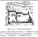 Représentation du fort de la Nouvelle-Lorette au temps du curé Beaubien