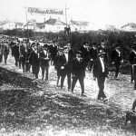 Défilé syndical de la fête du Travail à Ladysmith pendant la grande grève.