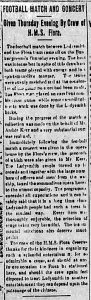 Article de journal imprimé en noir et blanc. Le texte est indistinct avec une typographie vieillotte.