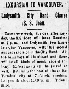  Publicité en noir et blanc dans un journal pour la danse et le dîner annuels de la Finnish Brotherhood qui se tiendront au Finn Hall, le 6 janvier 1912.