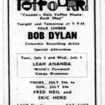 Bob Dylan à Montréal en 1962