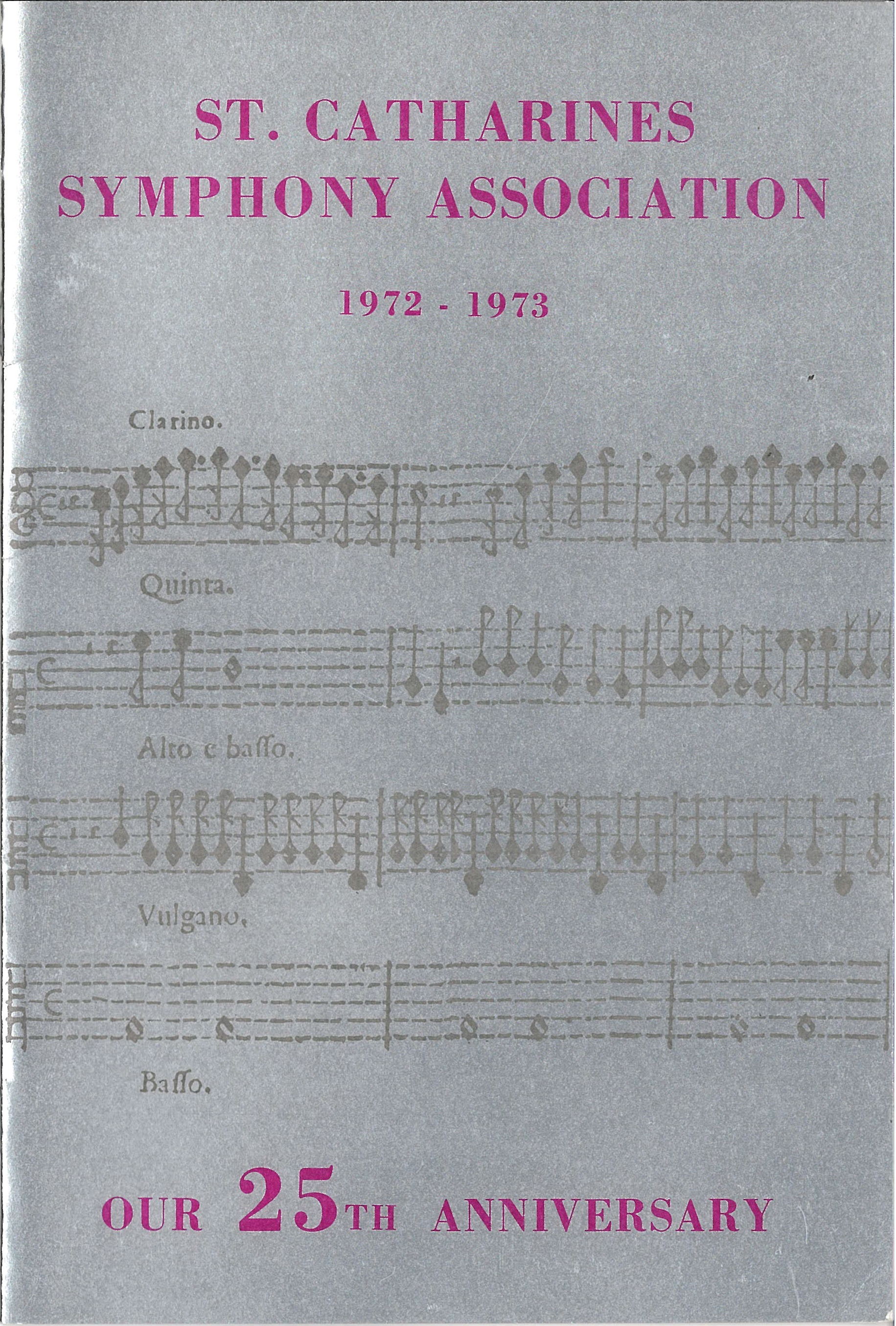 Le programme du 25ième anniversaire en argenté et rose 