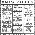 Publicité de presse de la quincaillerie Duval pour Noël, 1936
