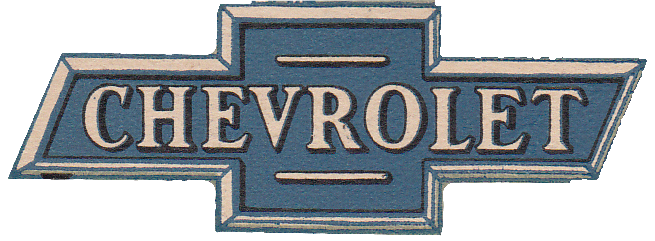 Image en couleur d’un logo automobile : Chevrolet sur un arrière-plan en forme de croix aux bords inclinés.