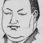 Croquis d’Alfred Lévesque fait au cours de son procès et paru dans Le Soleil le 11 janvier 1934.