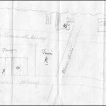 Croquis de l’agent J. N. Ménard de Rivière-du-Loup illustrant les installations de la maison d’été d’Alfred Lévesque à Notre-Dame-du-Lac au moment d’une fouille menée par les forces policières en octobre 1932.