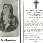 La carte mortuaire d’Alfred Lévesque.