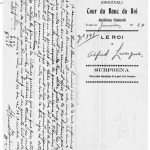 Un des nombreux subpoenas émis en 1934 dans le cadre du procès d’Alfred.