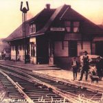 La Gare de Rivière-Bleue vers 1916-1917.