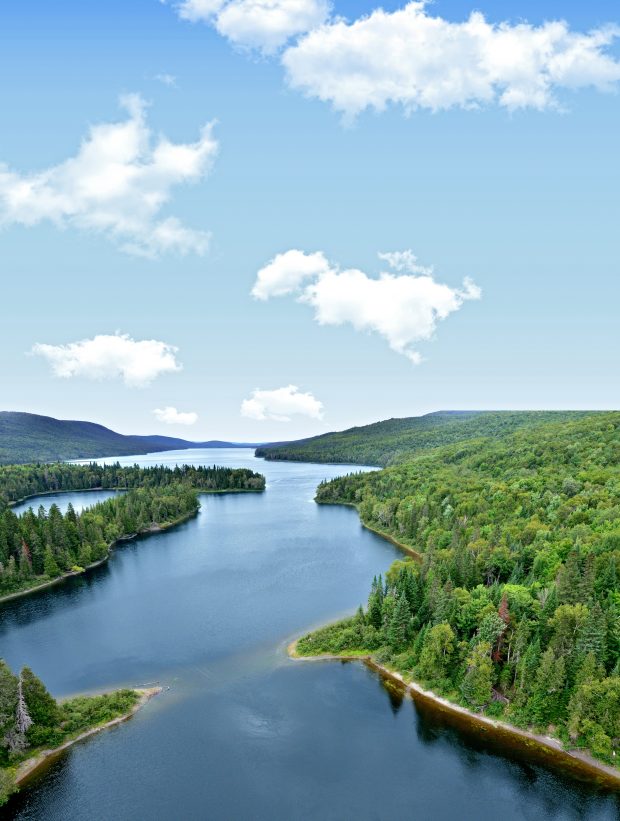 Un lac vu d'en haut