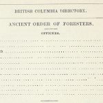 Les officiers de l’Ancient Order of Foresters, 1882-1883