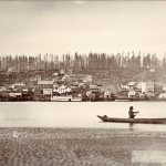 Une ancienne vue de New Westminster, entre 1862 et 1866