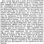 Article du journal The Cork Daily Reporter sur le Détachement de Columbia