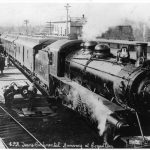 Train CP à la station de la jonction Westminster, 1914