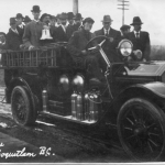 Le premier camion de pompiers de Port Coquitlam, vers 1912