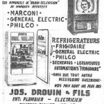 Publicité de 1954 pour l’entreprise Jos. Drouin & Fils