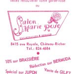 Publicité pour le Salon Marie-Rose