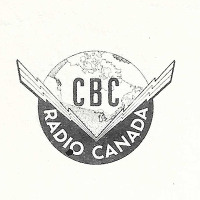 Logo noir et blanc de CBC - Radio Canada utilisé entre 1940 et 1958 à partir d'un papier à en-tête.