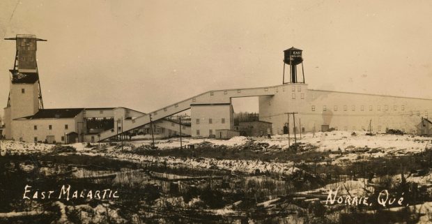 Photo ancienne de la mine East Malartic (1938-1981)