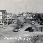 Rue principale de Malartic dans les années 1940