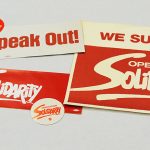 Operation Solidarity autocollants et signes
