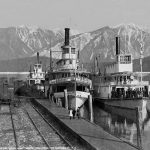 SS Trail, SS Rossland et SS Minto à Arrowhead vers 1900